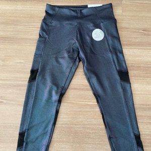 JUSTICE GIRLS BRAND NEW HIGH WAIST ANKLE SPARKLE MESH LEGGINGS